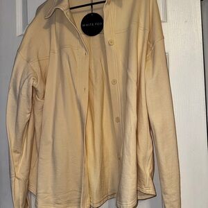 White Fox Cream Button-Up Shirt